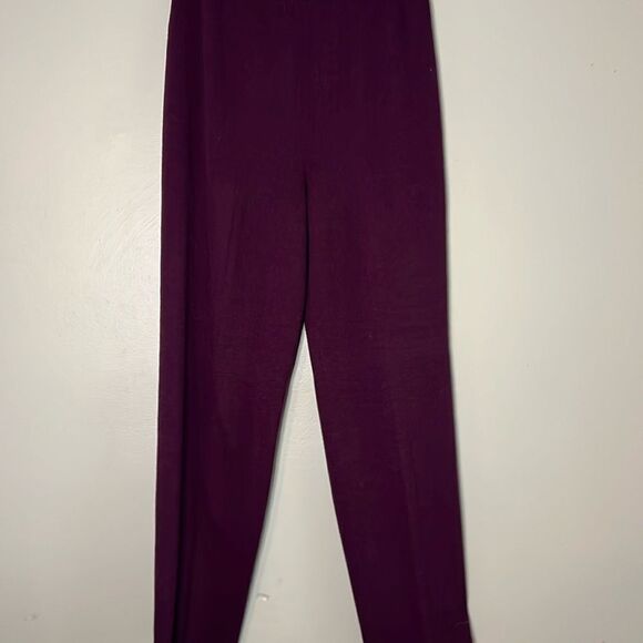 Vintage Helen Hsu Purple Knit Pants Size 1X - Picture 2 of 8